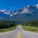 Strada panoramica da guidare in west canada