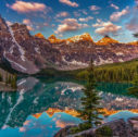 lago moraine montagne rocciose canadesi